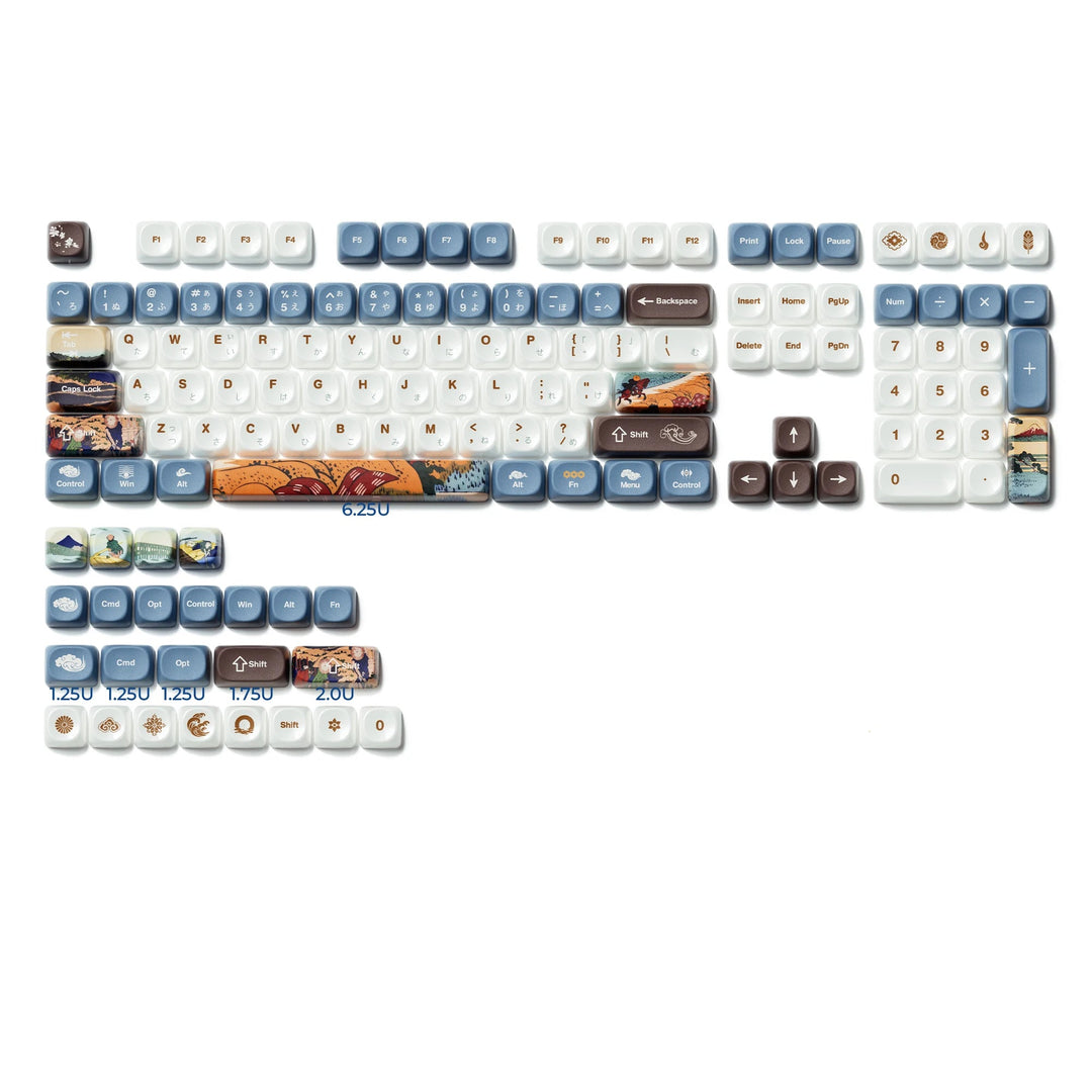 MOUNT FUJI Ceramic Glaze Keycap - full set layout