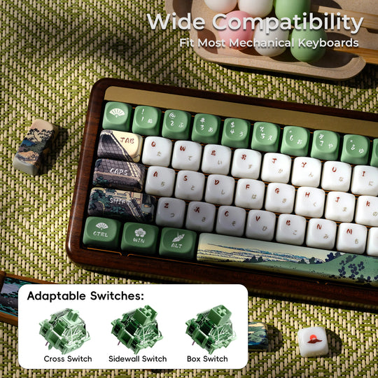 UKIYO-E Ceramic Glaze Keycap