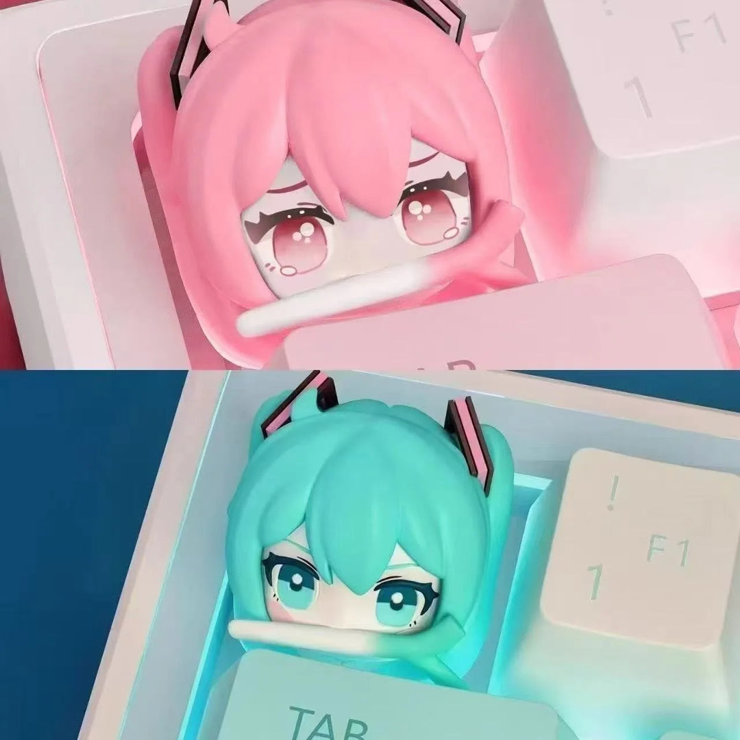 Hatsune Miku Anime Artisan Keycap - Teal